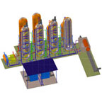 3D rendering of bio-gas production system