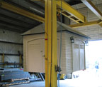 outbuilding on overhead crane