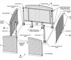 drafting of dumpster enclosure-exploded view
